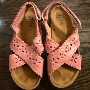 Pepe Kids Pink Perforated Sandals